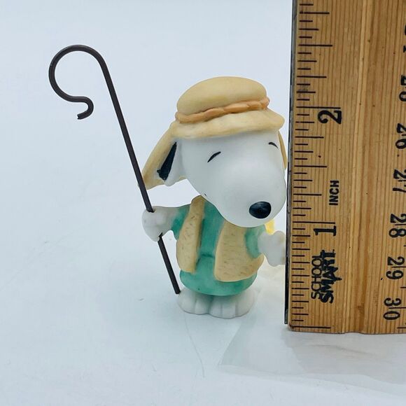 Hallmark Snoopy as Shephard & His Flock Peanuts LE Nativity Figure 3 Woodstock - Picture 10 of 11